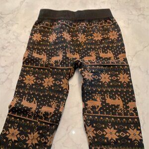 *♪ Reindeer Girls Christmas themed leggings - size girls L / XL *♪
